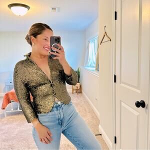 IISLI Bronze Sequin Jacket XS